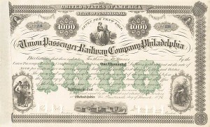 Union Passenger Railway Co. of Philadelphia - Bond